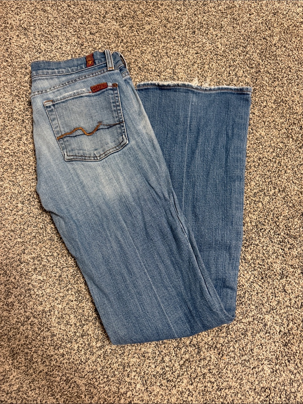 7 For All Mankind Light Blue Bootcut Men's Jeans